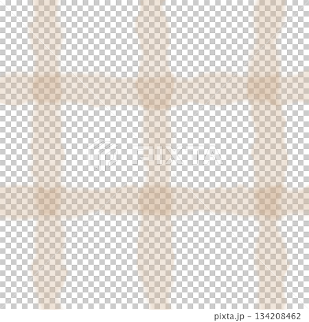 Brown Beige Plaid Gingham Check Hand Drawn Background Pattern Overlay 134208462