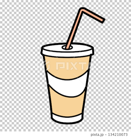 插圖:一個簡單的帶吸管的飲水杯插圖 插圖:一個簡單的帶吸管的飲水杯插圖 134210073