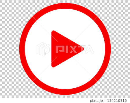 動画再生ボタンのマーク 134210516