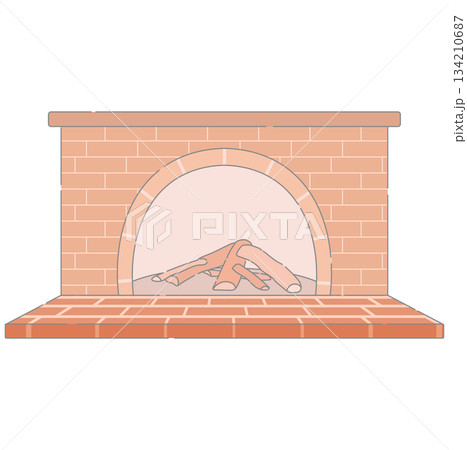 火がついていない暖炉 火がついていない暖炉 134210687