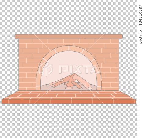 火がついていない暖炉 火がついていない暖炉 134210687