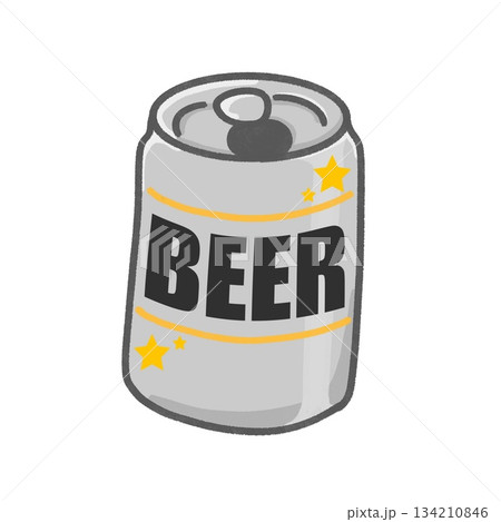 ビールイラスト素材｜缶ビールアイコン 134210846