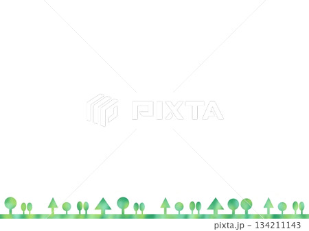 緑の木々　背景 134211143