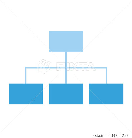 シンプルなツリーの図。ビジネスや研究に適したインフォグラフィックスのアイコン 134211238