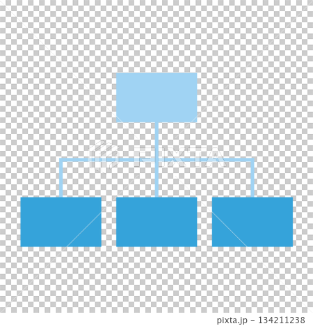 シンプルなツリーの図。ビジネスや研究に適したインフォグラフィックスのアイコン 134211238