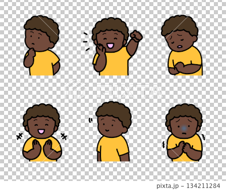 Children's Emotional Expressions Illustration Set vol.2 (6 Types, Upper Body) Children's Emotional Expressions Illustration Set vol.2 (6 Types, Upper Body) 134211284