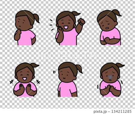 兒童情緒表達插畫集第2冊(6種類型,上半身) 兒童情緒表達插畫集第2冊(6種類型,上半身) 134211285