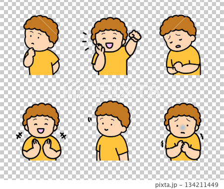 兒童情緒表達插畫集第2冊(6種類型,上半身) 兒童情緒表達插畫集第2冊(6種類型,上半身) 134211449