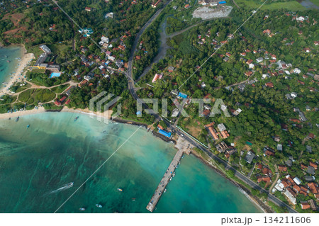Aerial view of landscape in Guangzhou city, China 134211606