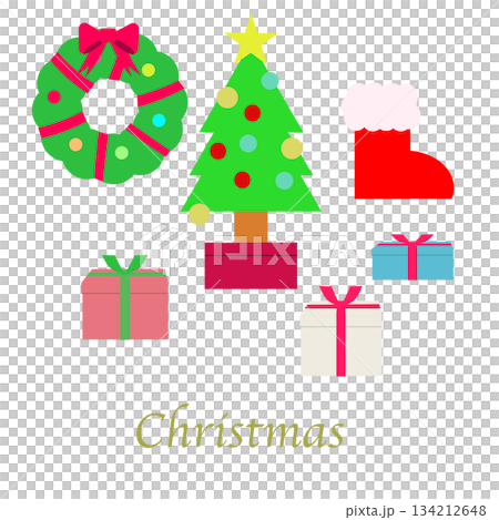クリスマスアイコンセット 134212648