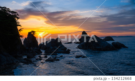 笹川流れ・夕景 134212668