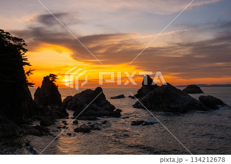 笹川流れ・夕景 134212678