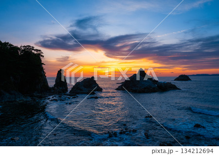 笹川流れ・夕景 134212694