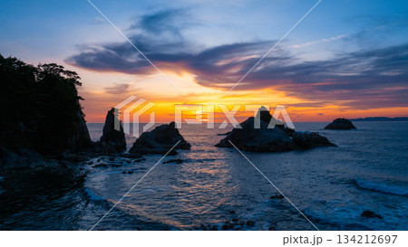 笹川流れ・夕景 134212697