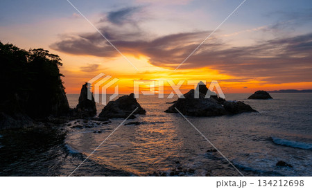 笹川流れ・夕景 134212698