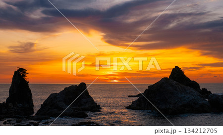 笹川流れ・夕景 134212705