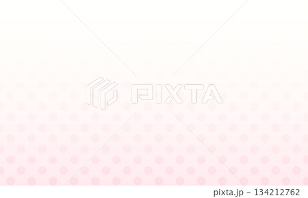 淡いピンクの水玉背景　やさしいドット柄のシンプルデザイン 134212762