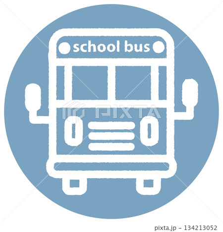 スクールバスのシ-blueンプルなアイコン 2-1-blue 134213052