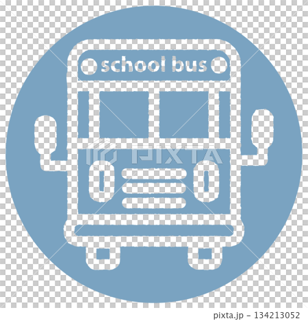 スクールバスのシ-blueンプルなアイコン 2-1-blue 134213052