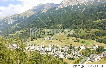Chur, Switzerland - August 11 2022: View From Bernina Express from Tirano Italy 134213161