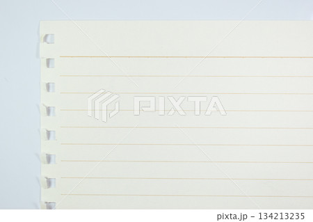 line paper texture isolated on white background, blank sheet notebook line paper texture isolated on white background, blank sheet notebook 134213235