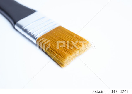 single paintbrush isolated on white background, object for art work 134213241