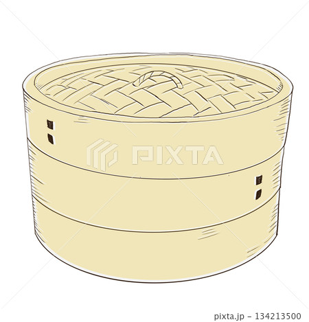 せいろのシンプル手描きイラスト 134213500