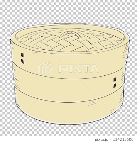 せいろのシンプル手描きイラスト 134213500