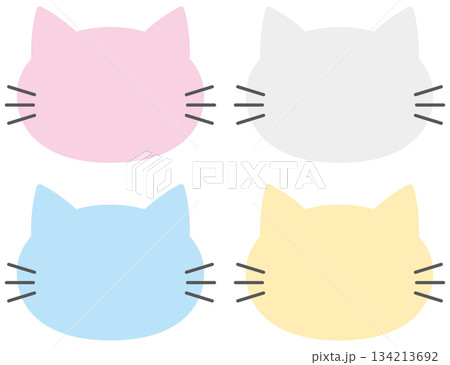 猫の顔の形のフレームセット 134213692