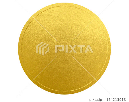 金色の丸フレーム素材：円形・メタリック 134213918