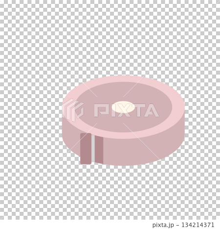 裁縫用メジャーのシンプルなイラスト素材 134214371