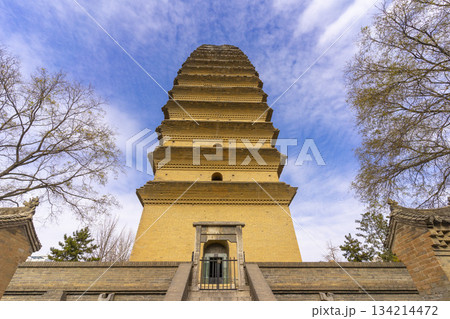 The Small Wild Goose Pagoda is a historical sites in Xi'an, China 134214472