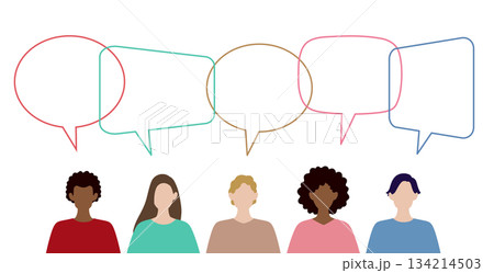 いろいろな人々と吹き出し グローバル 人種 いろいろな人々と吹き出し グローバル 人種 134214503