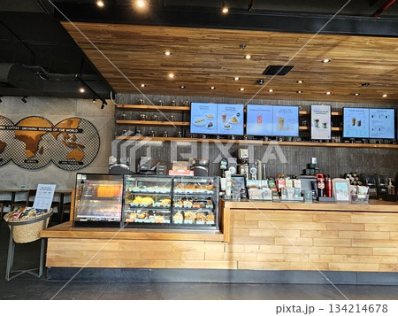 this is starbucks cafe display  134214678