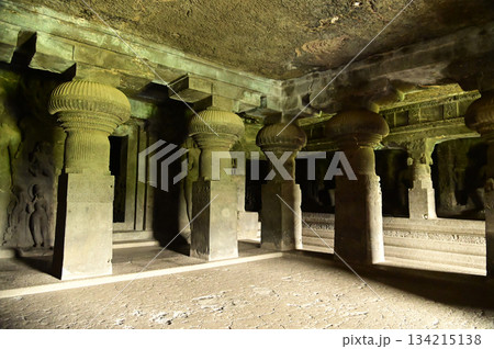 The religious sites and art at the Elora Caves,a UNESCO World Heritage Site,are one of the world's largest collections of rock-cut temples, dating back to 600-1000 AD. Located at Aurangabud in India. The religious sites and art at the Elora Caves,a UNESCO World Heritage Site,are one of the world's largest collections of rock-cut temples, dating back to 600-1000 AD. Located at Aurangabud in India. 134215138