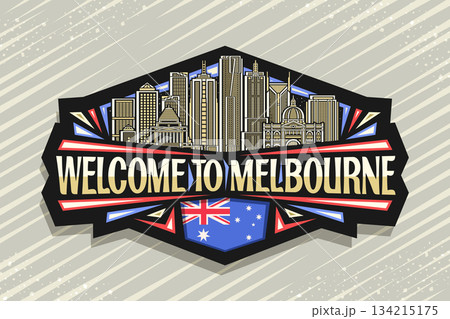 Vector logo for Melbourne Vector logo for Melbourne 134215175