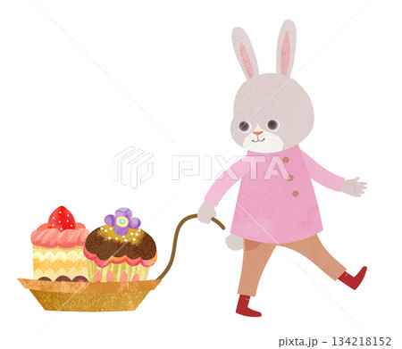 うさぎとケーキ 134218152