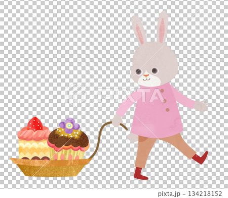 うさぎとケーキ 134218152