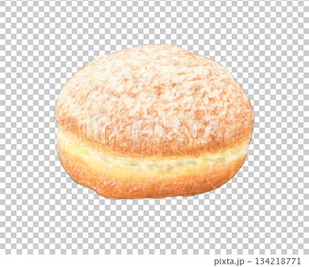 柏林油炸糕點,一種德國油炸糕點,水彩和彩色鉛筆插圖 柏林油炸糕點,一種德國油炸糕點,水彩和彩色鉛筆插圖 134218771