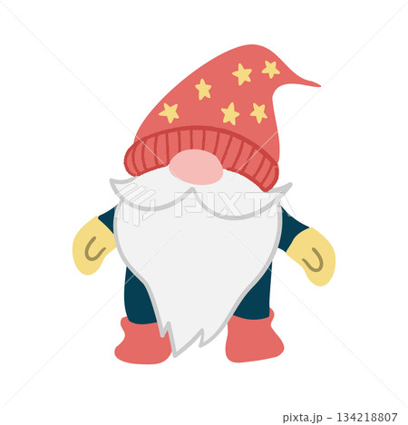 赤のクリスマスノームのイラスト 赤のクリスマスノームのイラスト 134218807