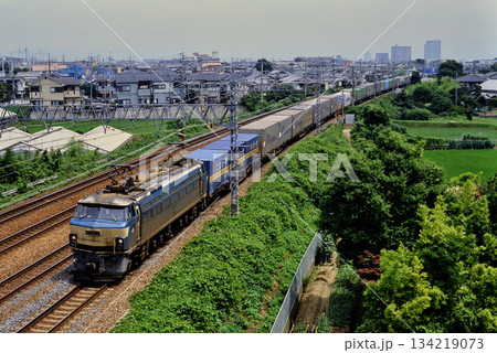 2007年　東海道線を走るEF669コンテナ貨物列車 134219073