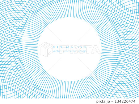 Blue minimal circular spiral lines abstract futuristic tech background 134220474