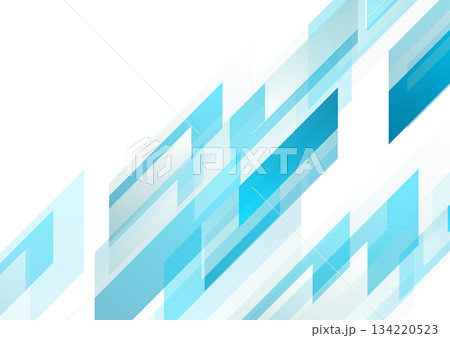 Bright blue and white geometric glossy elements abstract tech background Bright blue and white geometric glossy elements abstract tech background 134220523