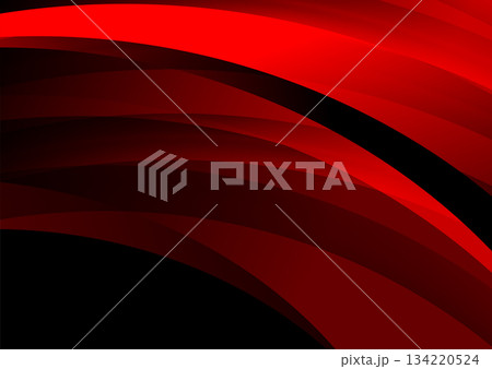 Dark red smooth glossy wavy abstract elegant background 134220524