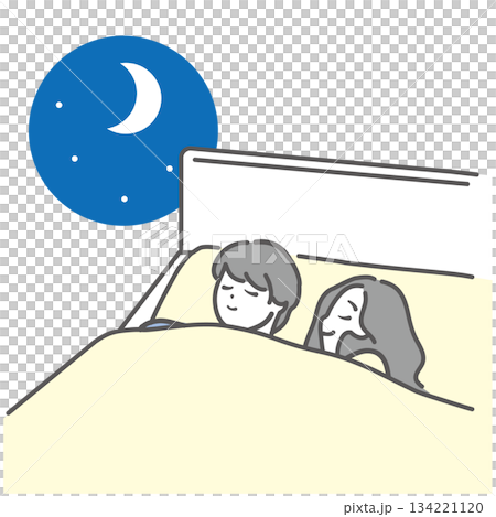 Men and women sleeping soundly 134221120