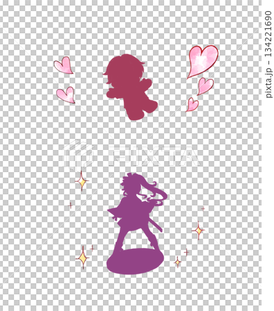 推しぬい 美少女フィギュア イメージ シルエット 推しぬい 美少女フィギュア イメージ シルエット 134221690