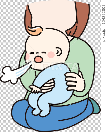 Baby getting burped 134222005