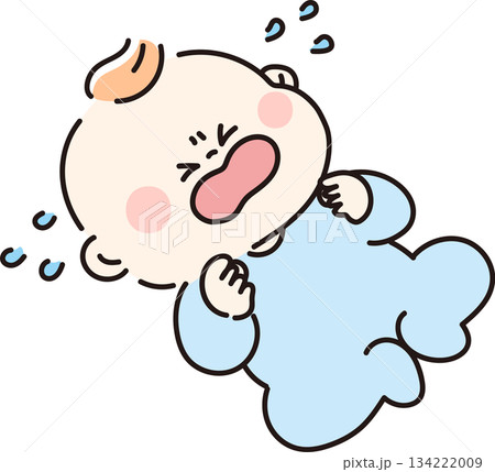 大泣きする赤ちゃん 134222009