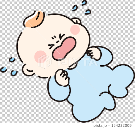 大泣きする赤ちゃん 134222009