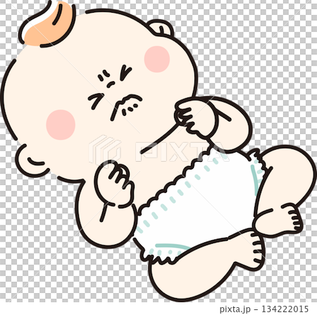 Baby struggling in diaper 134222015